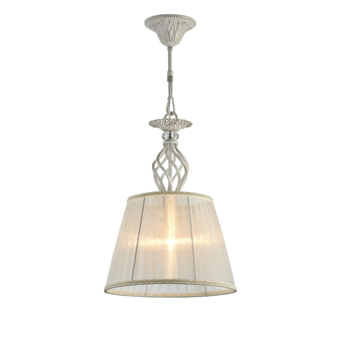 Lampada pendente Elegant in Metallo Grace Bianco con Oro