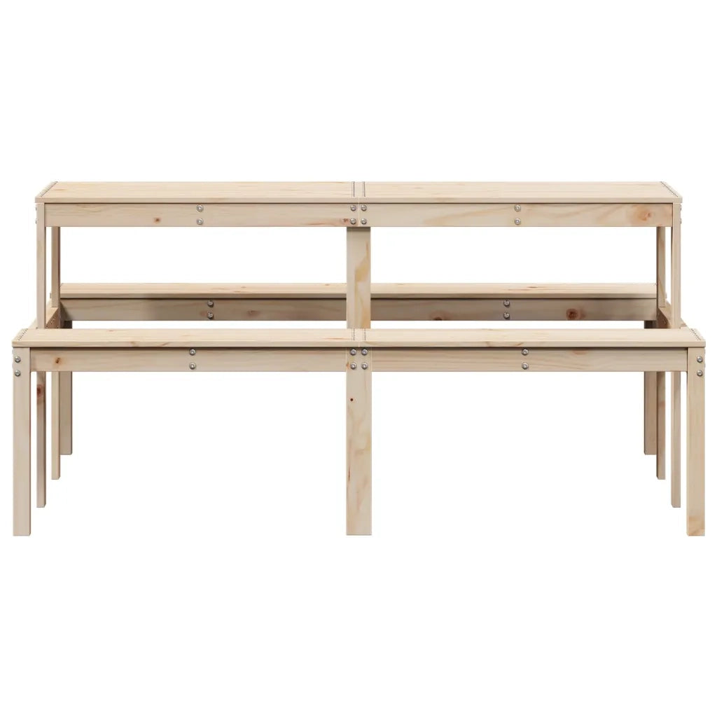 Tavolo da Picnic 160x134x75 cm in Legno Massello di Pino 832562