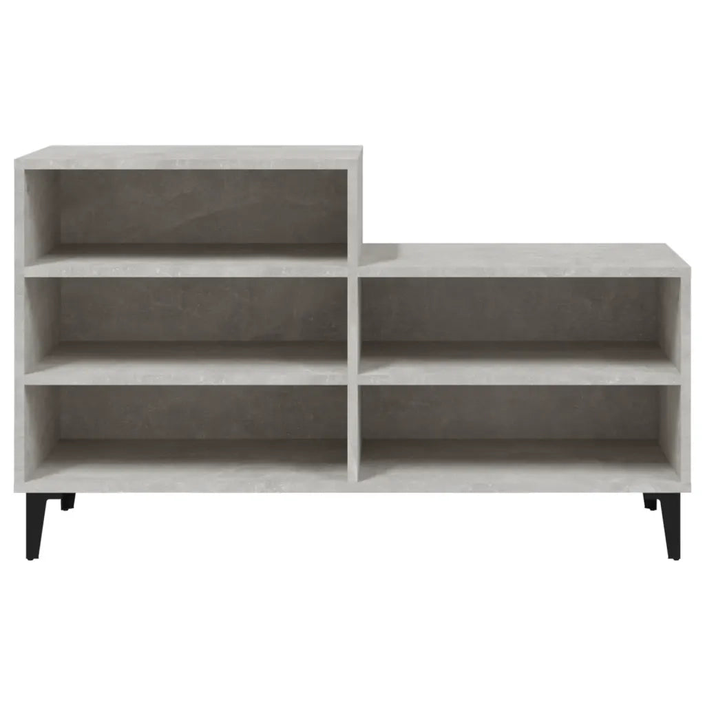 Scarpiera | Mobile per scarpe Grigio Cemento 102x36x60 cm in Legno Multistrato