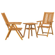 Set da Pranzo per Giardino 3 pz | Set Salotto da Giardino Marrone