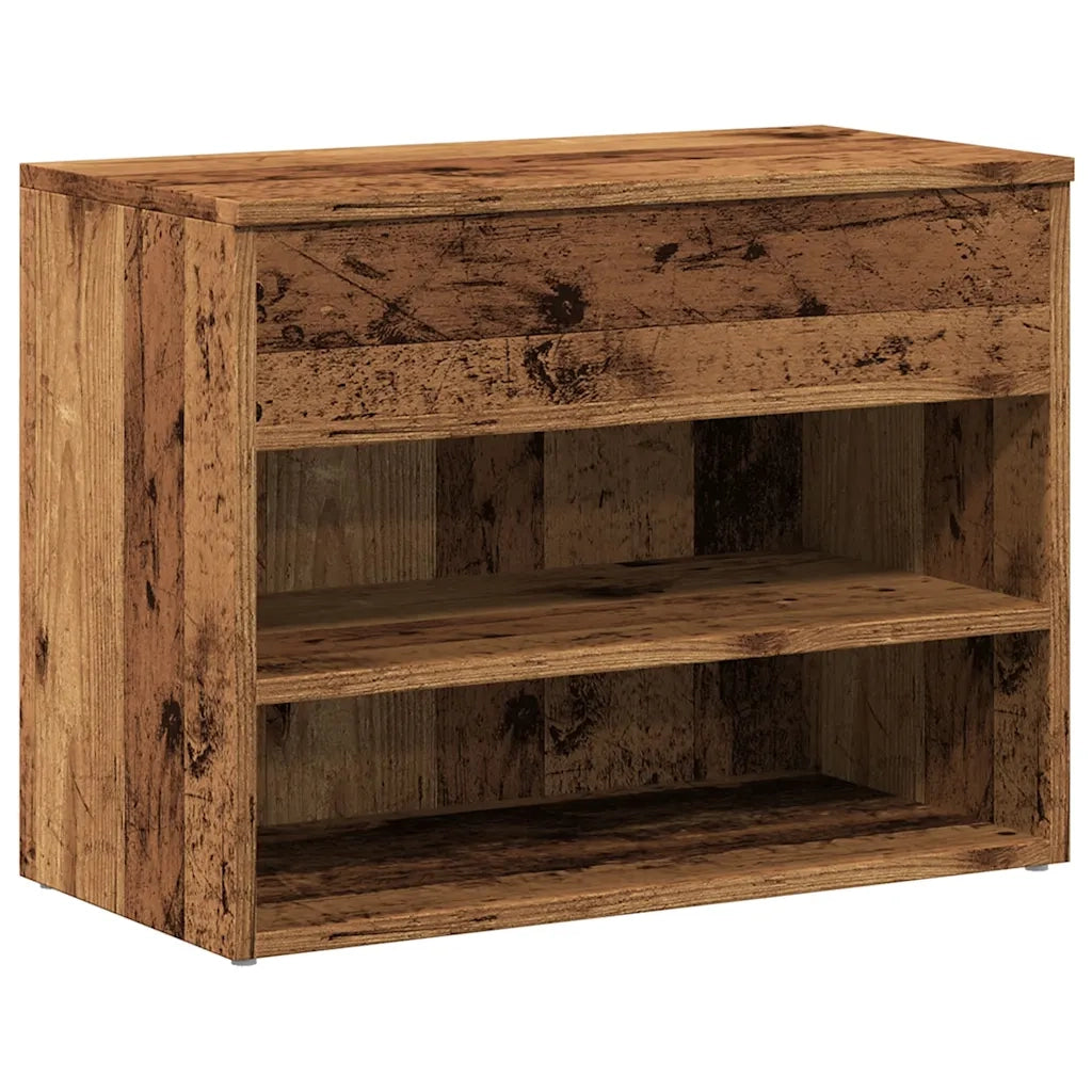 Scarpiera Legno Antico 60x30x45 cm in Legno Multistrato 856754