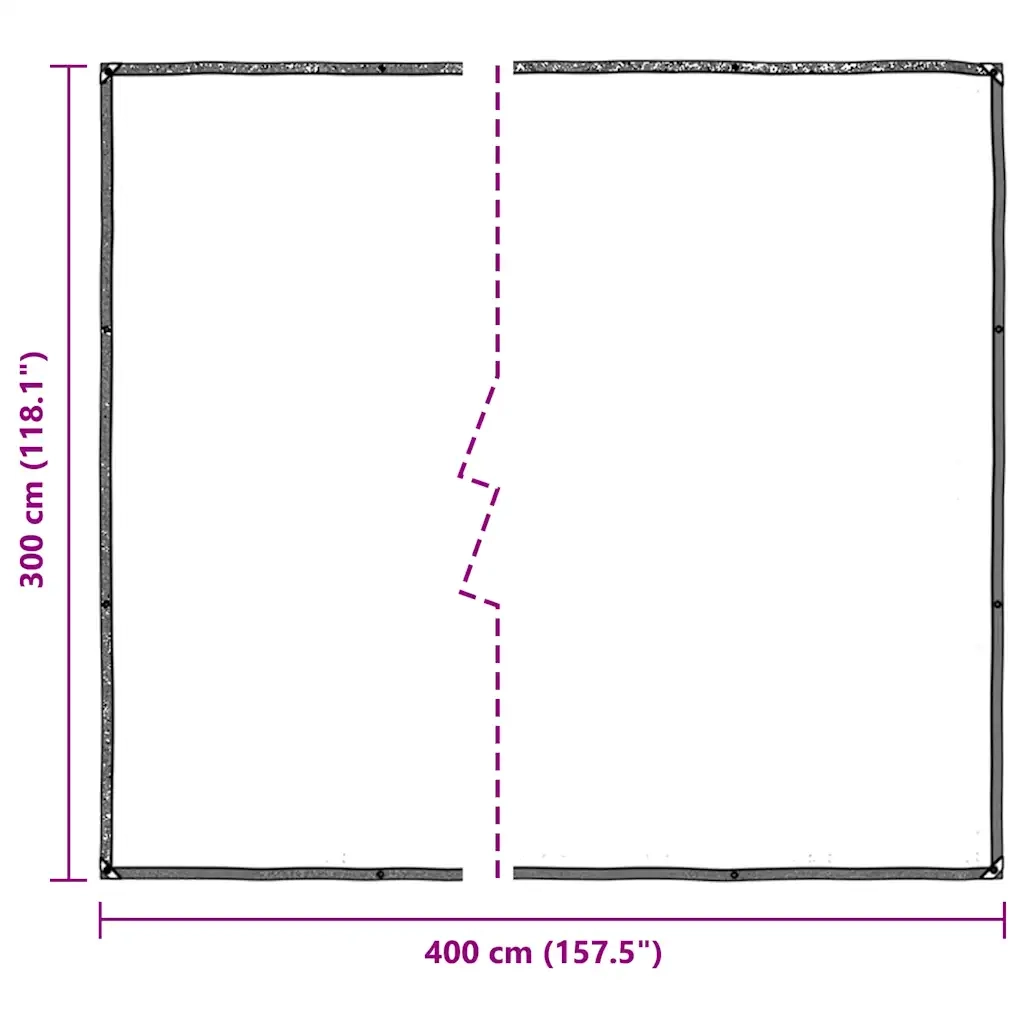 Telone Trasparente con Occhielli 3x4 m in Polietilene