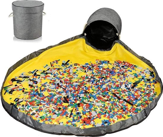 Borsa di stoccaggio per bambini - copriletto per bambini - borsa di stoccaggio per camera da letto dei bambini - coperchio - contenitore di stoccaggio per giocattoli - grigio