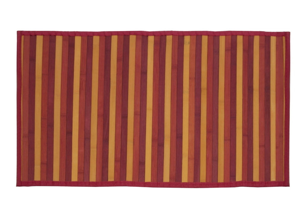 Tappeto Bamboo Degradè In Varie Colorazioni - 50x180 cm - Rosso