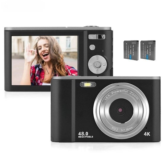 Camera per Vlog per Principianti - Videocamera per Bambini e Adulti - Handycam - Qualità 4K