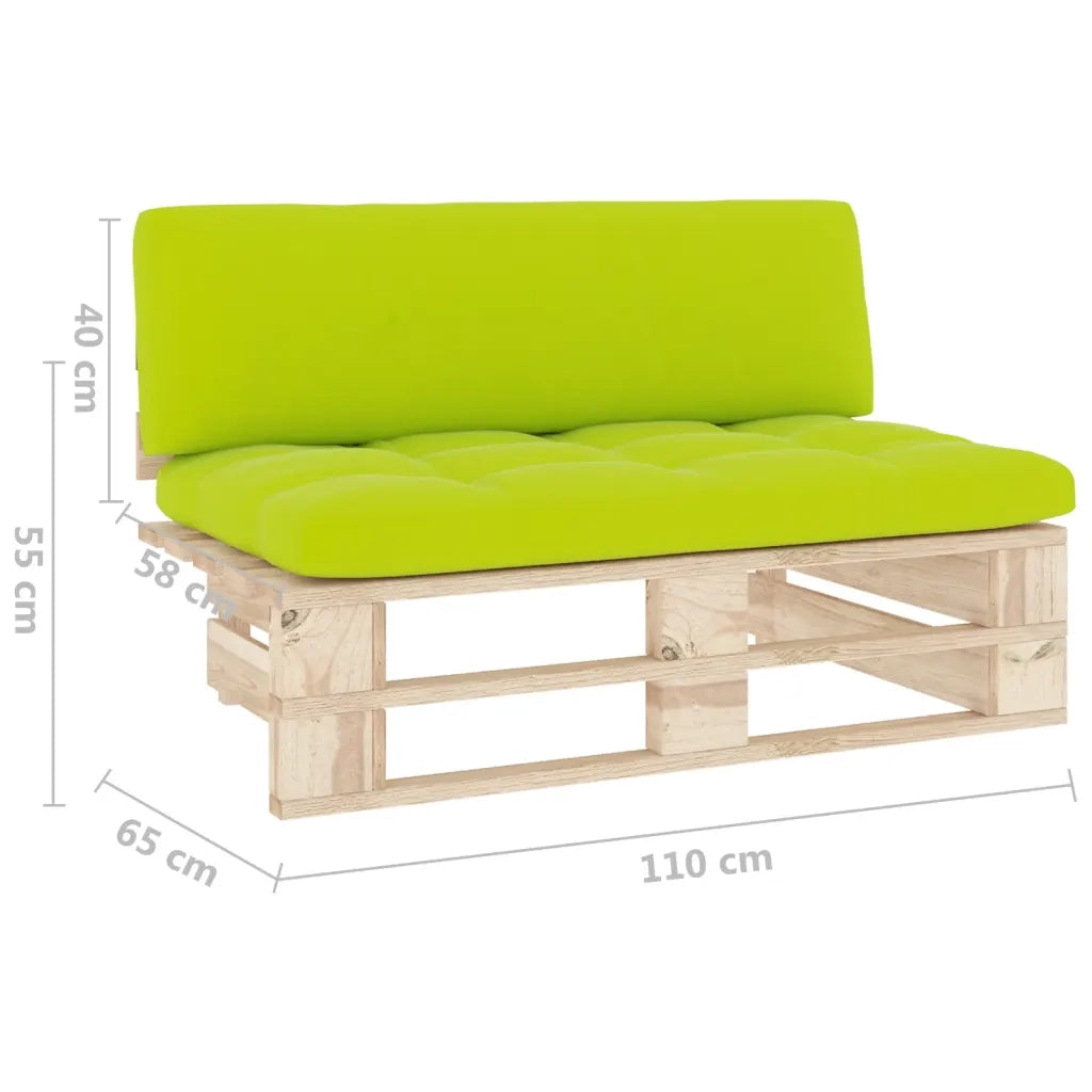 Divano Centrale Giardino su Pallet in Legno di Pino Impregnato 3066539