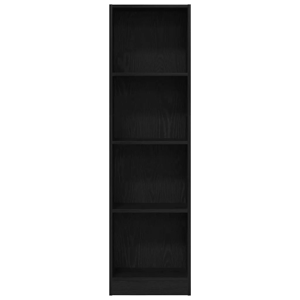 vidaXL Libreria Rovere Nero 40x24x143 cm in Legno Multistrato