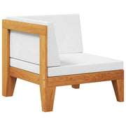 Divano Angolare Modulare Cuscini Bianco Crema Massello d'Acacia cod mxl 75253