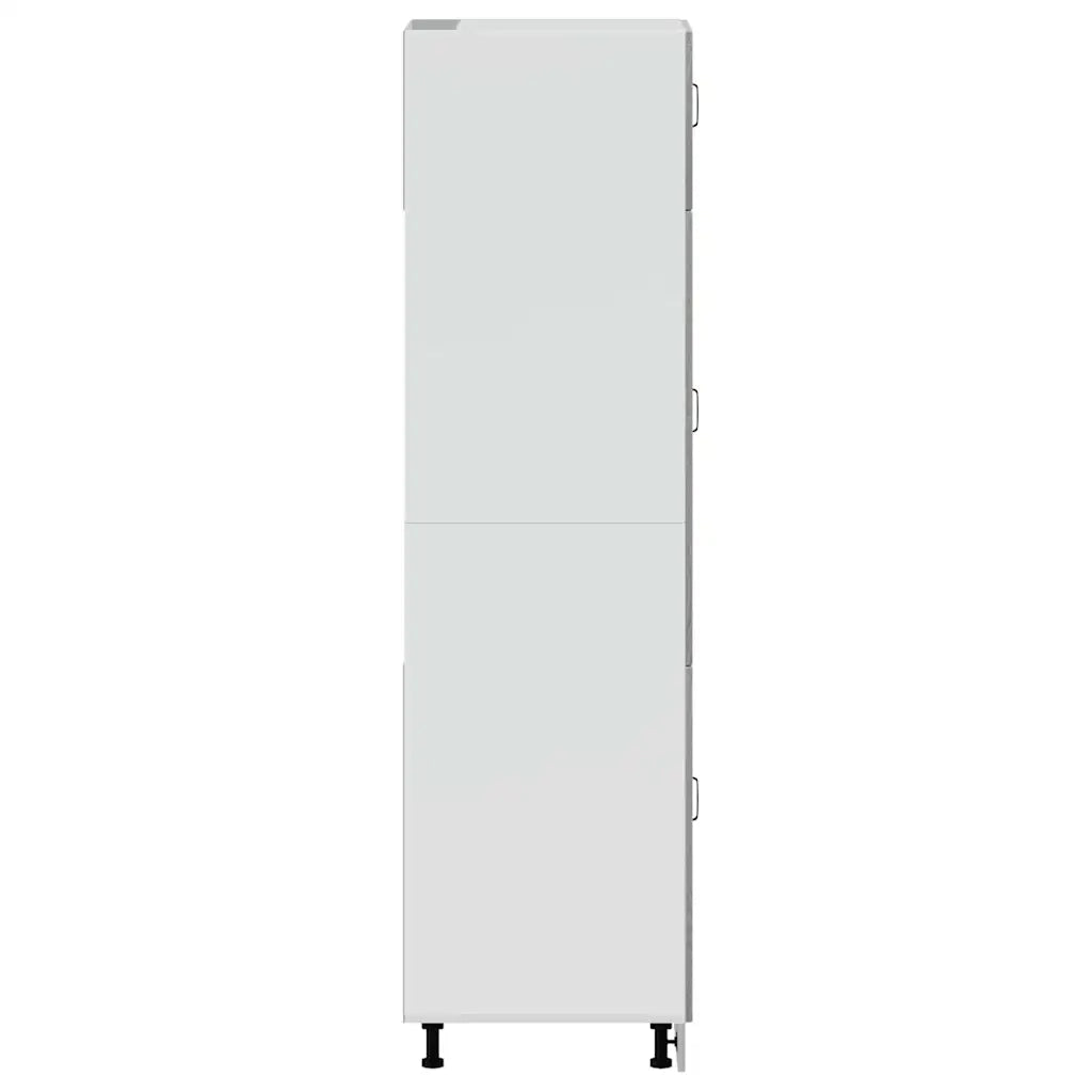 Armadio da Cucina-Credenza da Cucina Kalmar Grigio Sonoma in Legno Multistrato