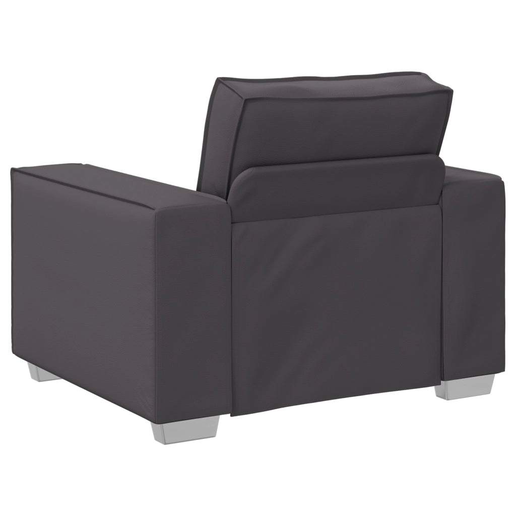 Poltrona  Grigia 59 cm in Pelle Sintetica