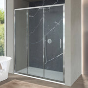Porta doccia nicchia 170 cm scorrevole 3 ante trasparenti H 200 cm Ted
