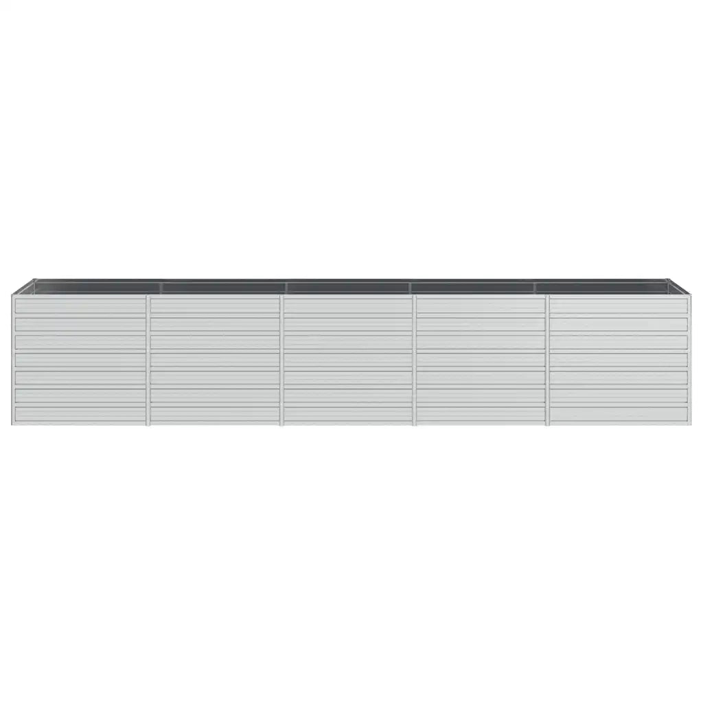 Letto Rialzato Giardino 400x80x77 cm in Acciaio Zincato Argento cod mxl 46247