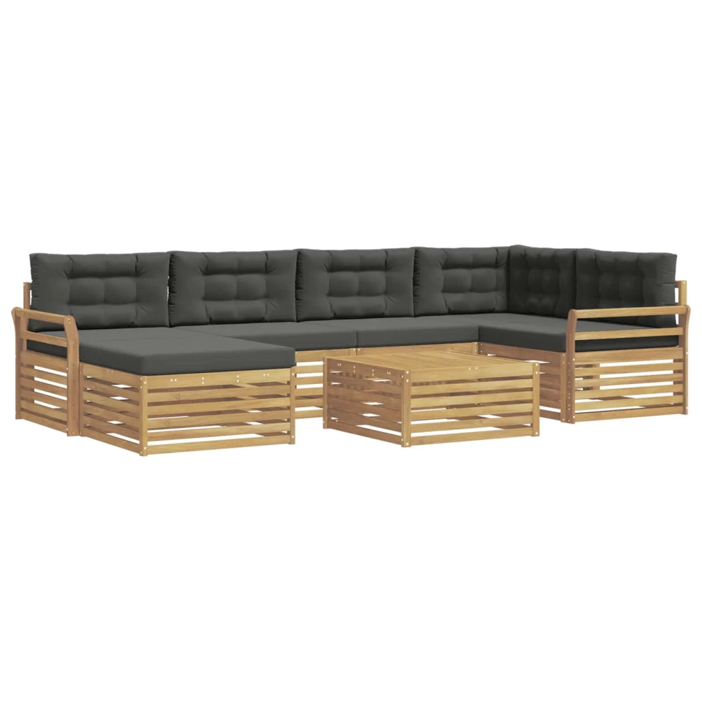 Set di divani da esterno con cuscino 7 pcs Bianco e Antracite 3390807