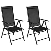 Set da Bistrot 3 pz in Alluminio e Textilene Nero 3070652