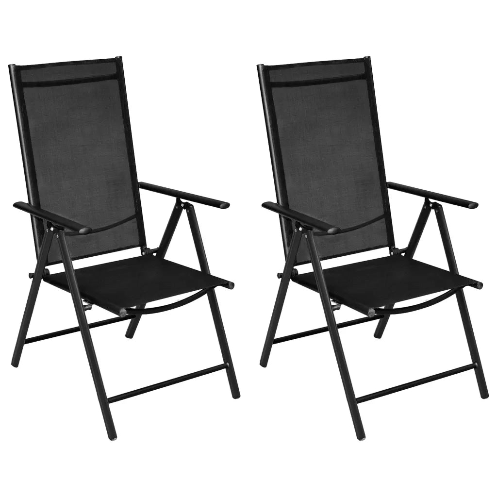 Set da Bistrot 3 pz in Alluminio e Textilene Nero 3070652