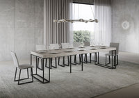 Consolle Allungabile 90-300x40x77 cm Epoca Premium Cashmere Telaio Antracite