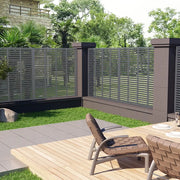 Recinzione a Persiana in WPC 180x180 cm Grigia 318107
