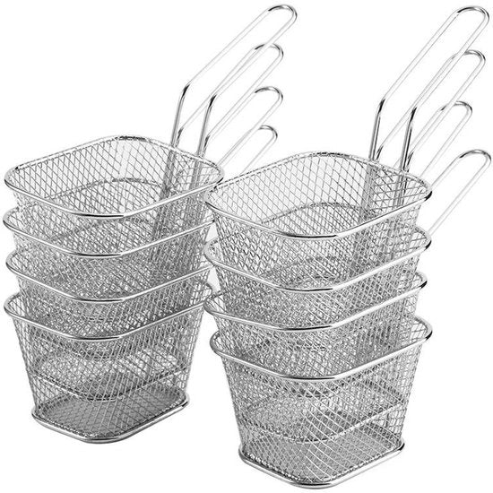 Frittoia 8 pezzi - Set di 8 frite mand - Ideale per patatine fritte e snack - Resistenti all'acqua calda e al forno - Adatto per uso quotidiano
