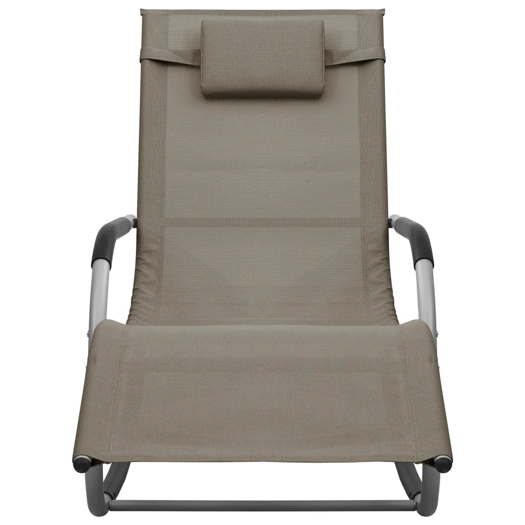 Lettini Prendisole 2 pz in Textilene Grigio Talpa e Grigio 310511