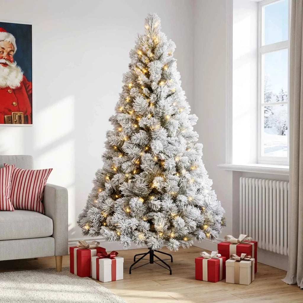 Albero di Natale Artificiale con Rami Pieghevoli 210 cm 300 LED 3466250