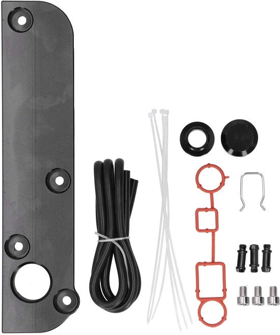 Set di eliminazione PCV - Adatto per TTS/TT/A4/A3/Rabbit - Gomma/Alluminio - Nero - Incluso 1 pezzo - Set di eliminazione PCV