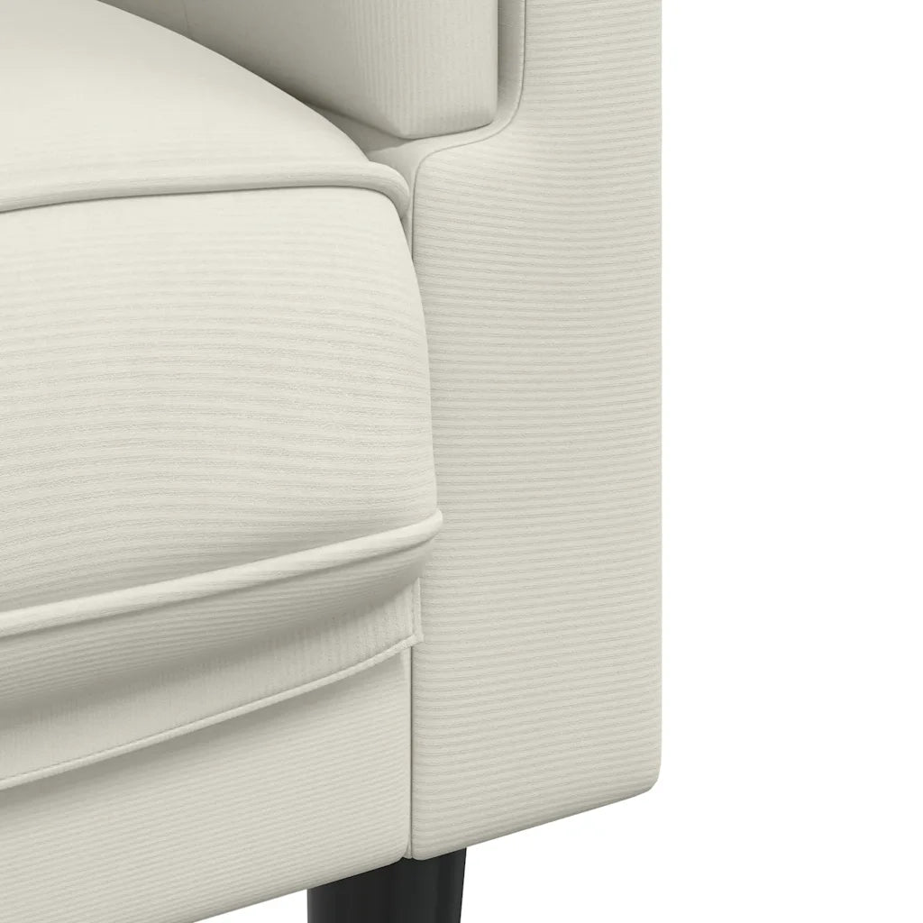 Divano Sedia-Poltrona con Cuscino Crema in Velluto