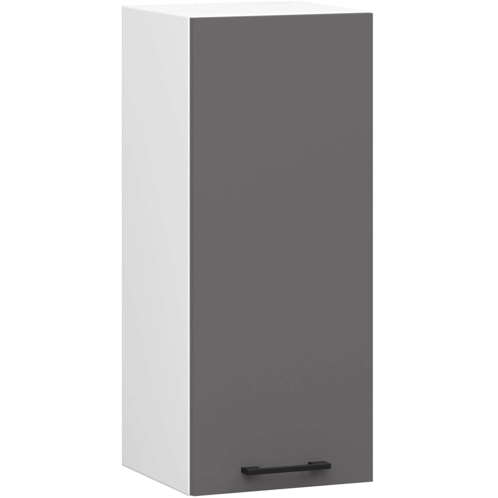Mobile da cucina pensile sistema AKORD OLIWIA 30 cm H720 Bianco inserto frontale Cemento Grigio Graphite 1 anta 30x30x72 cm