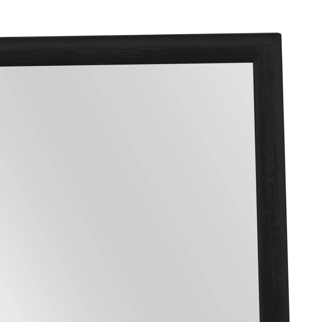 Specchio decorativo per porta dal design moderno 120 x 37 x 2 cm nero 03_0010150