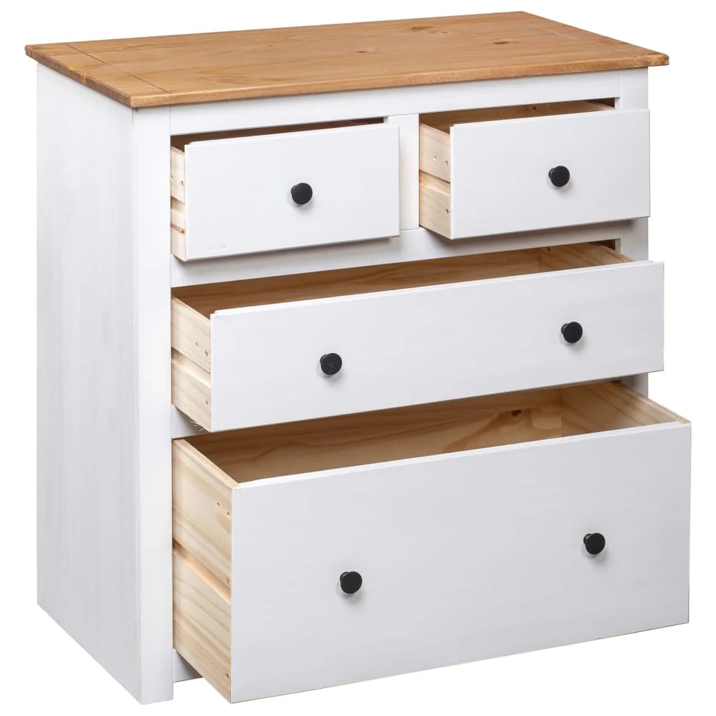 Buffet credenza cassettiera armadio mobile contenitore organizer per cucina soggiorno salotto 80 x 40 x 83 cm Pino gamma Panama bianco 02_0030519