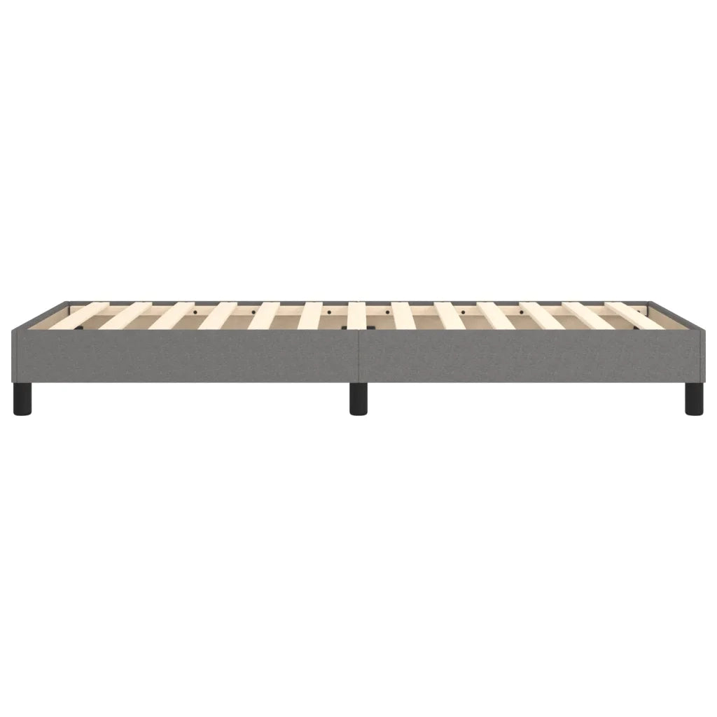 Struttura Letto a Rete a Molle-Giroletto Grigio Scuro 90x200 cm Tessuto 180255