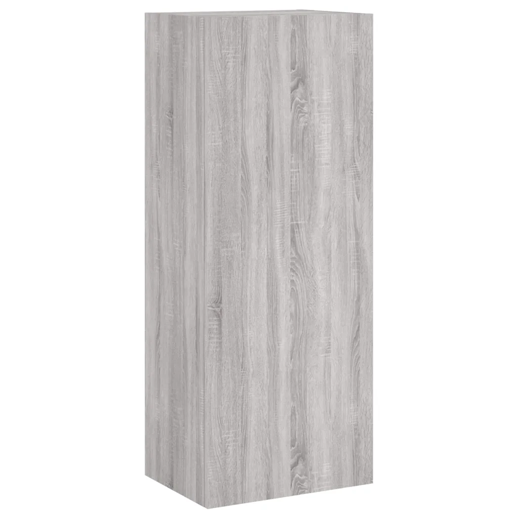 Mobili TV a Muro 4pz-Set di 4 Credenza per TV sospesa Grigio Sonoma in Legno Multistrato 255419