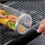 Griglia BBQ in RVS Serie 2-in-1 con Maniglione - Set XL e M Formati - Per BBQ a Gas/Hooi - Incluso Accessori