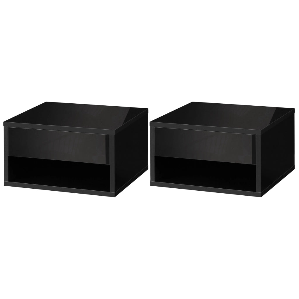 Comodino ¨C zephmum ¨C nero 37x32x21 cm