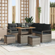 Set Divano da Giardino con cuscino 8 pcs Grigio polyrattan 3362528