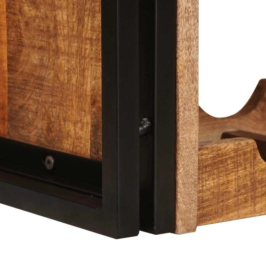 Portabottiglie 60 x 45 x 33 cm Legno di Mango Grezzo Massiccio 4104754