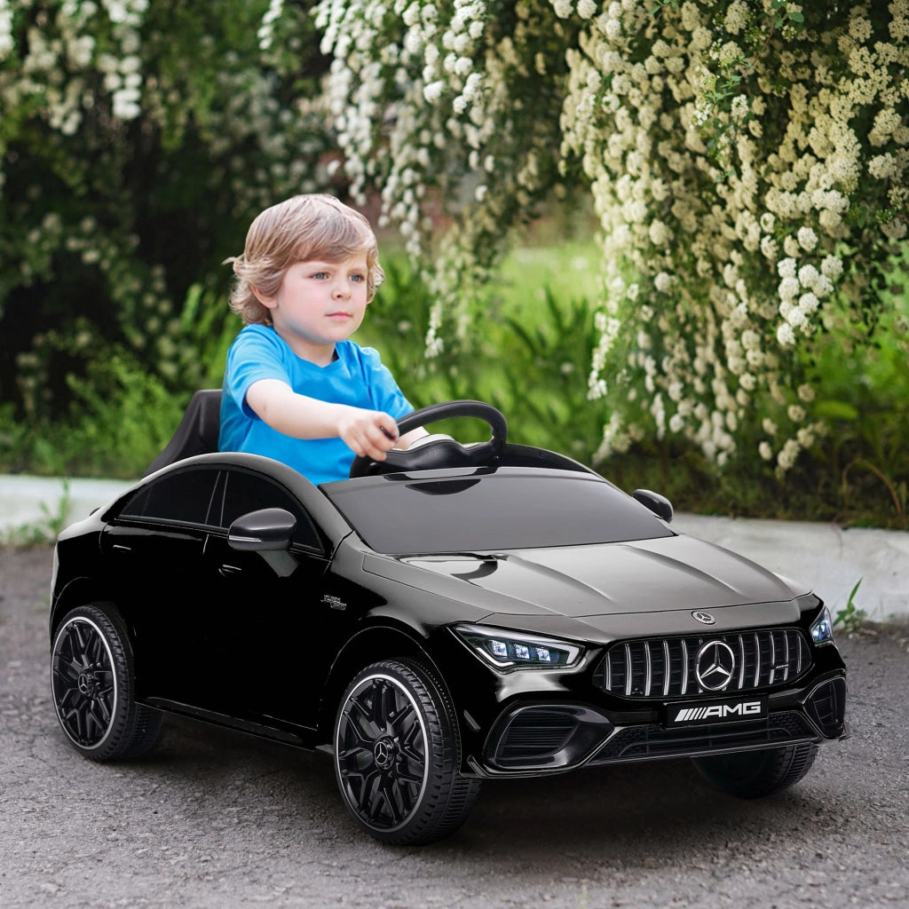 Auto elettrica per bambini telecomando LED ruote ¨C zephmum ¨C nero