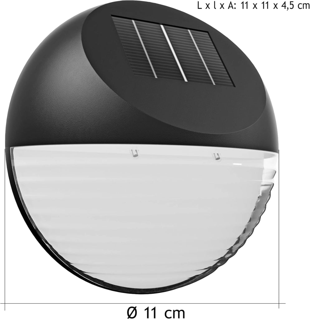 Lampada Solare da Esterno Set di 6 LED Resistenti IP65 Sensore Crepuscolare Giardino Parete Balcone Luci Solari