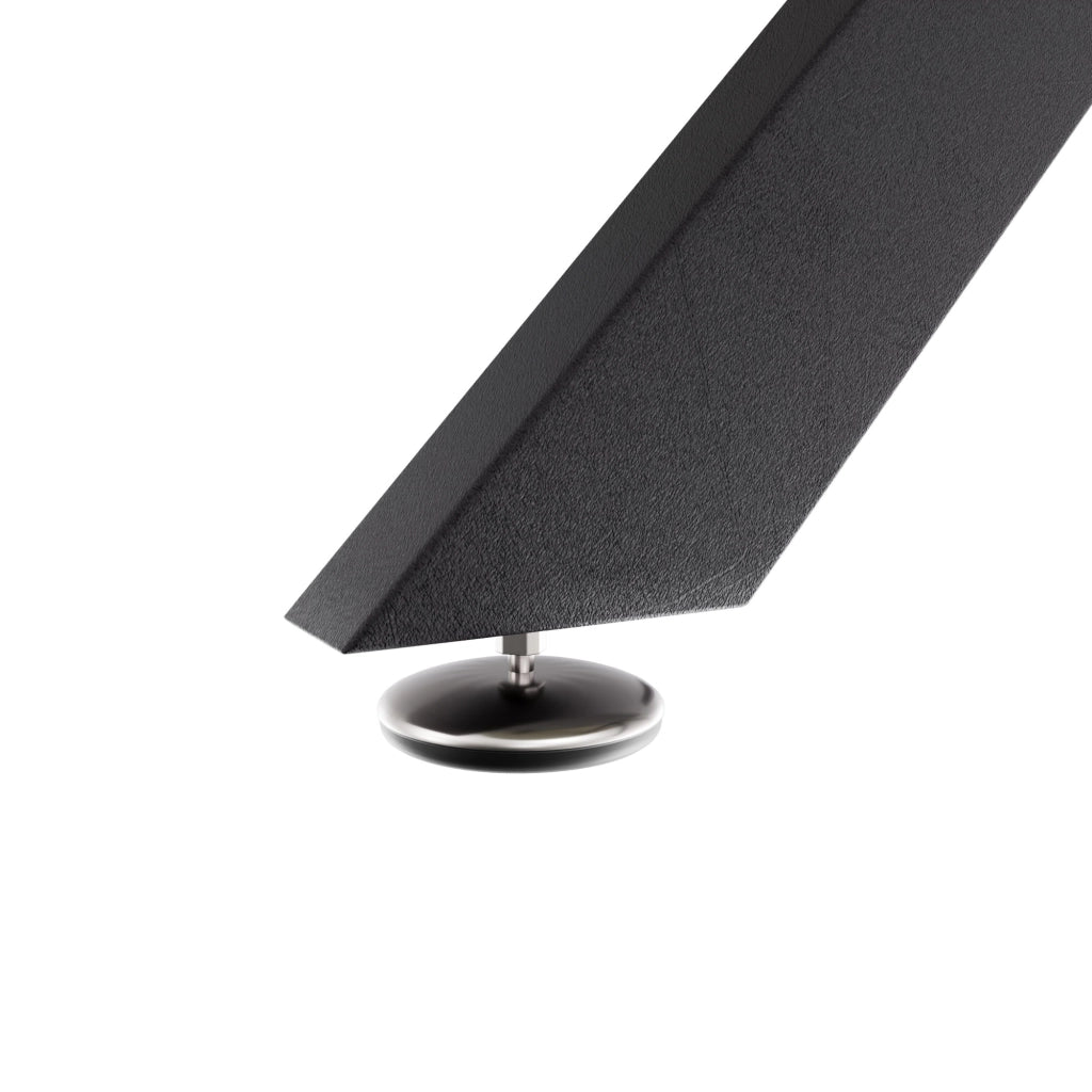 Marui Small - Tavolo da pranzo ovale 150x90 cm in Legno Testurizzato con Piede Centrale in metallo Kiso