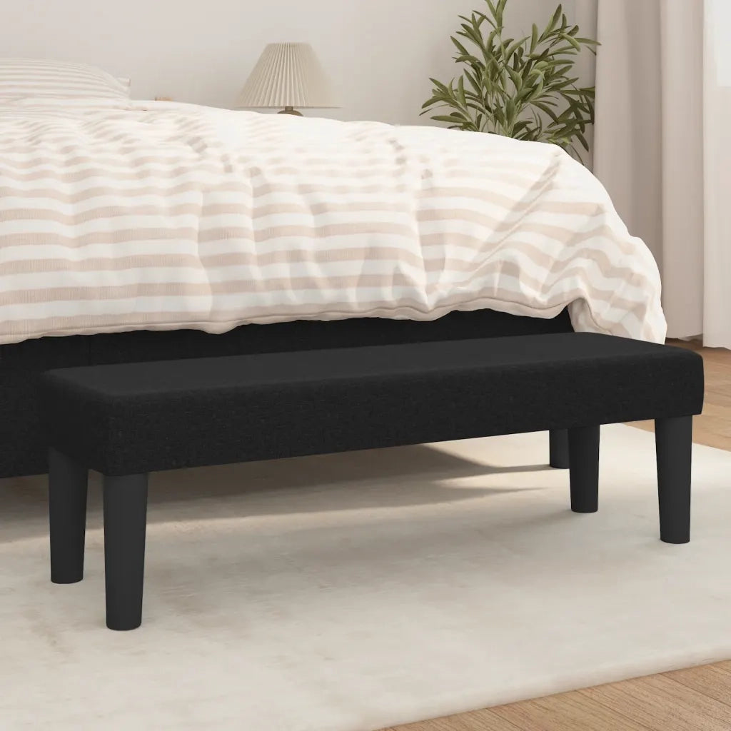 Panca Nera 100x30x30 cm in Tessuto CFW3468272