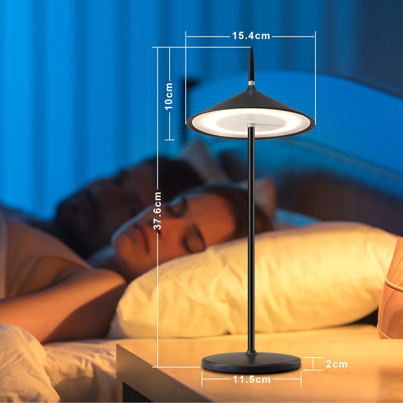 ZMH Lampada da tavolo LED moderna ricaricabile touch dimmerabile per esterni giardino