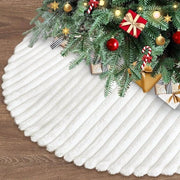 Fur Finto di Velluto Albero di Natale Gonna 122 cm - Piuma Molle - Bianco - Decorazione di Festa di Capodanno