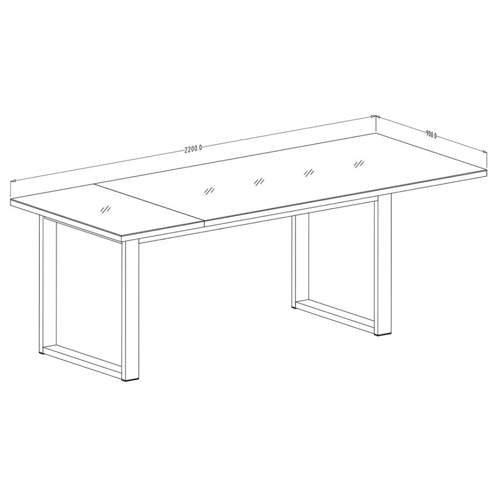 Tavolo allungabile per sala da pranzo MILO 170-220cm, colore rovere