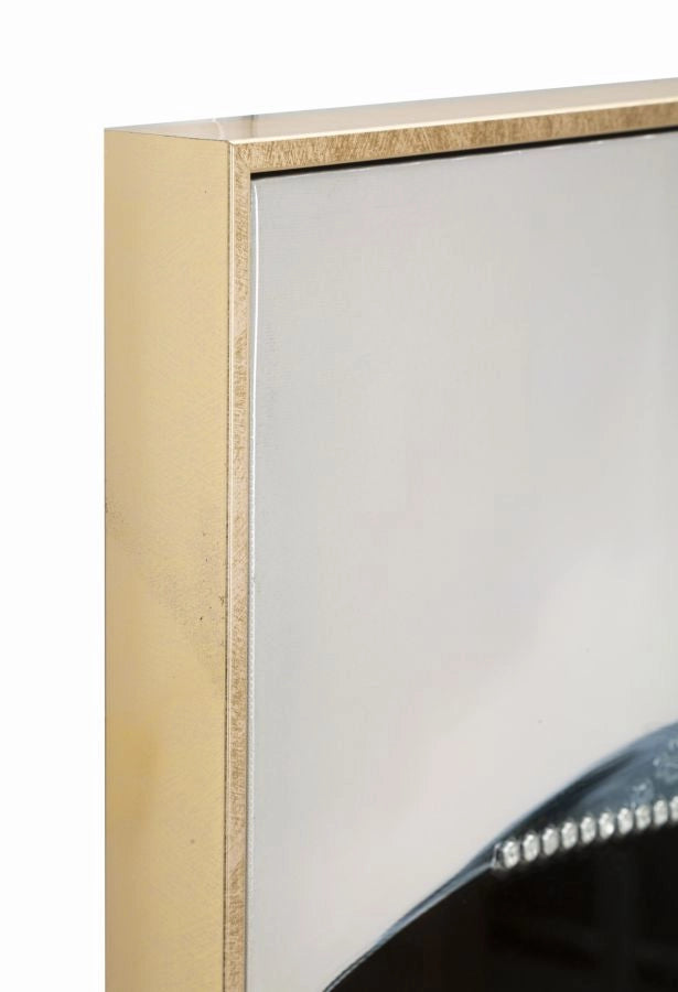 Dipinto su Tela Laccato Dori con Cornice 62x4x92 cm in Pino e Tela e Plastica