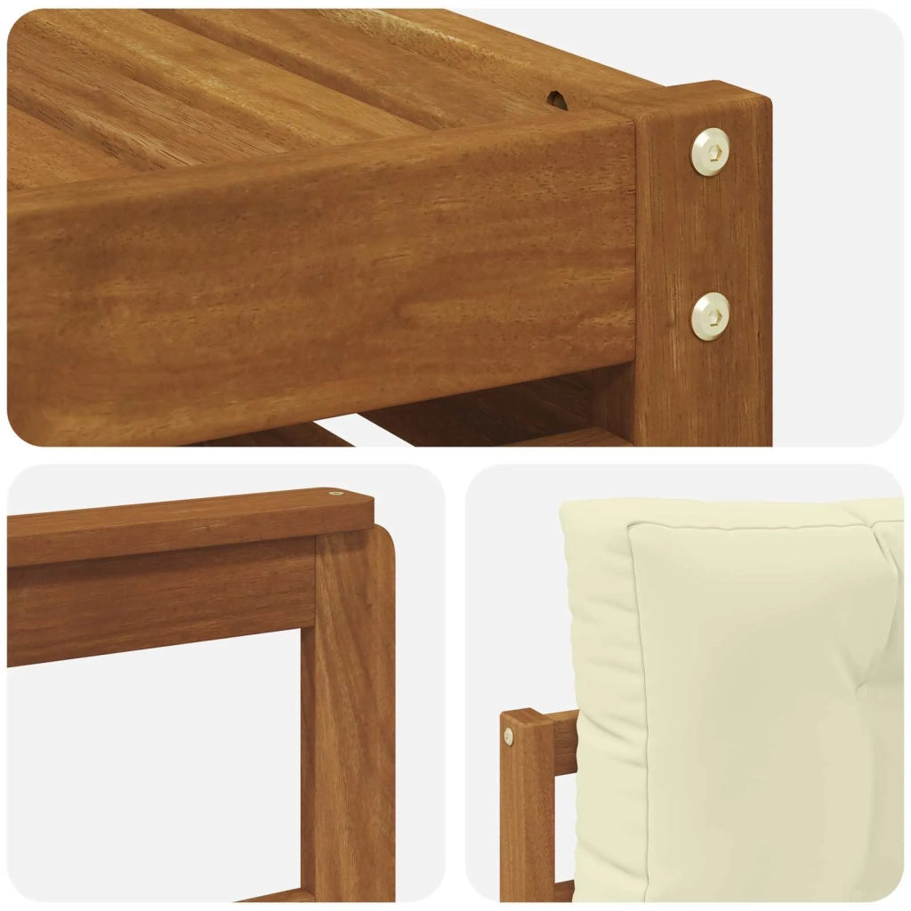 Set di divani da esterno con cuscino 7 pcs Naturale e Crema 3373565