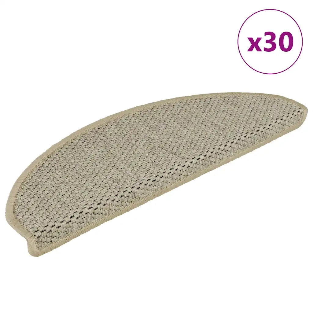 Tappeti Adesivi Scale Aspetto Sisal 30pz 65x21x4cm Verde Chiaro