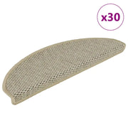Tappeti Adesivi Scale Aspetto Sisal 30pz 65x21x4cm Verde Chiaro