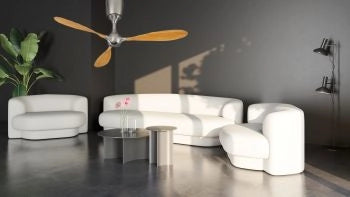 Vam Ventilatore a risparmio energetico LEONARDO con pale di legno naturale 132 cm