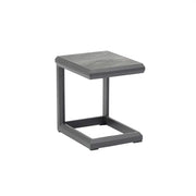Tempo Style - Tavolino da Resort Nice antracite 43x35 cm | Tavolino Salvaspazio, Elegante e Resistente per Giardino, Terrazza e Balcone | Struttura in alluminio con top ceramica