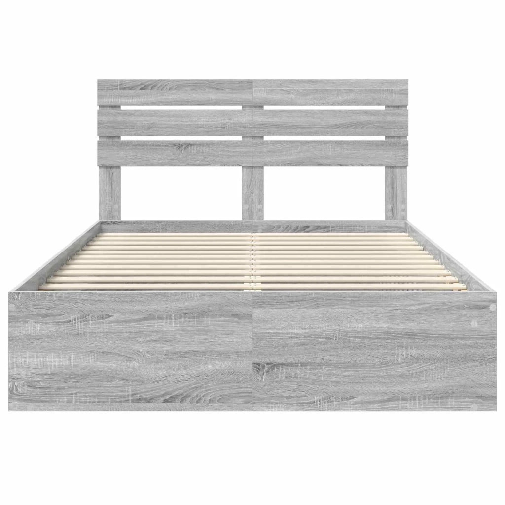 Struttura del letto Grigio Sonoma 160 x 200 cm Pino massello 3411396