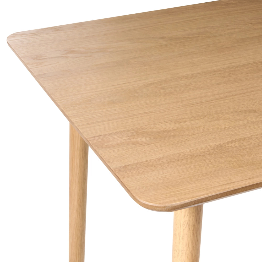 Tavolo da pranzo per sala da pranzo e cucina 140 x 80 cm Gambe in legno massello Rovere chiaro impiallacciato
